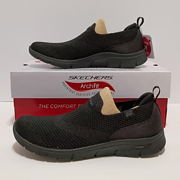 Skechers Arch Fit Refine 2.0 Cascade Women's Black Walking Shoes - Picture 2 of 11